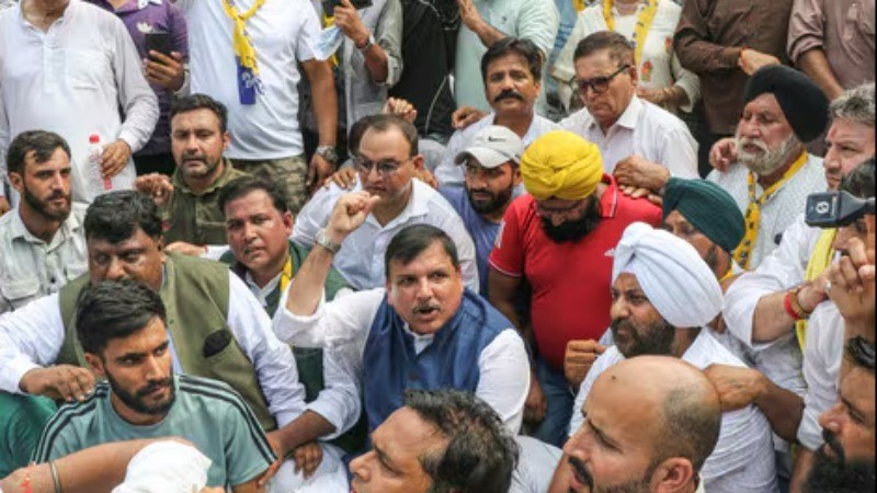 AAP MP Sanjay Singh detained in J&K,  can't hold any protest