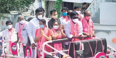 Khammam Municipal Corporation: TRS held election rallies at various places