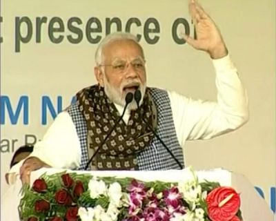 PM Modi hits out at Congress in Ghazipur, UP, says  'Party's farmer loan waiver promise was a lollypop'
