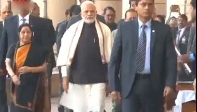 Budget Day: PM Modi arrives in Parliament