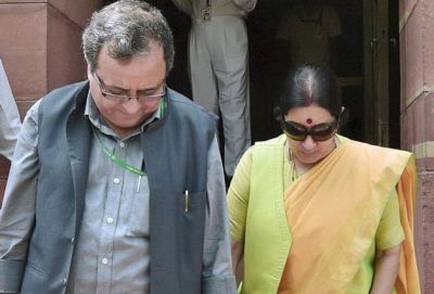 A Twitter user tweeted and asked Sushma Swaraj's husband to beat her