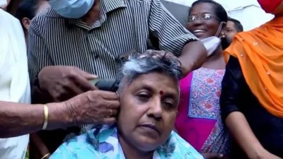 Kerala Election: Denied ticket Mahila Congress Lathika Subhash got her head tonsured
