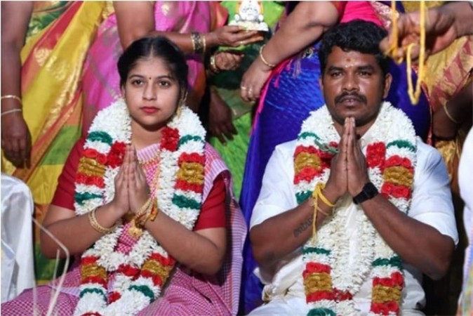 AIADMK Dalit MLA Prabhu married Priest Daughter Soundarya aged 19
