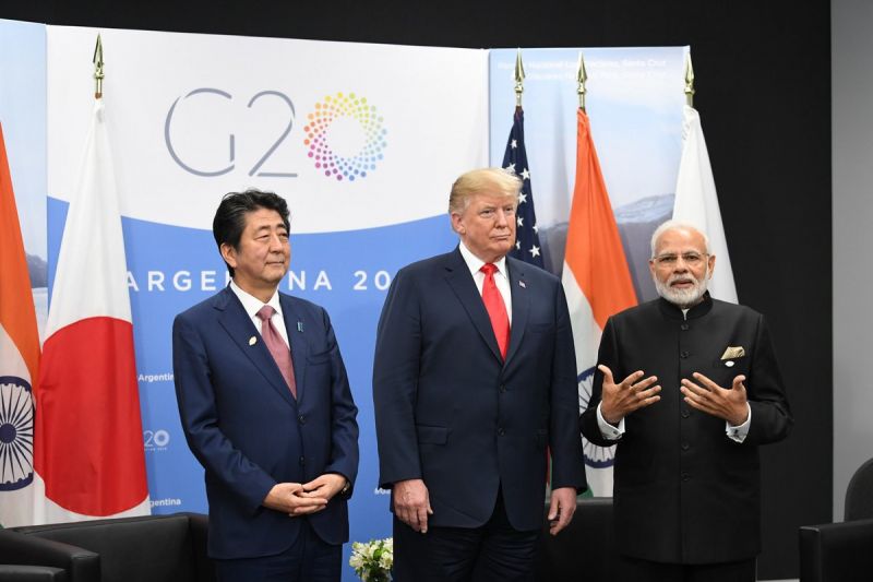 PM Modi, US President Trump & Japan PM Abe  meet in 1st ever ‘JAI' trilateral talks