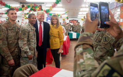 President Trump gives surprise visit  to US troops in Iraq on Christmas