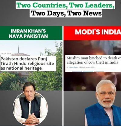 Two countries, two leaders, two news: Imran Khan's PTI attacks PM Modi over cow lynching