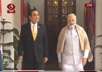 Delhi: PM Narendra Modi Thailand PM, Singapore PM  hold  Talks at  Hyderabad House