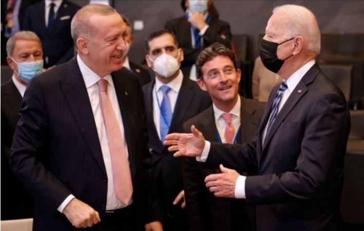 नेटको शिखर सम्मेलन: जो बिडेन ने तुर्की के समकक्ष रिसेप तैयप एर्दोगान से की मुलाकात