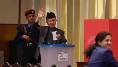 Despite political unrest Nepal elects a new president