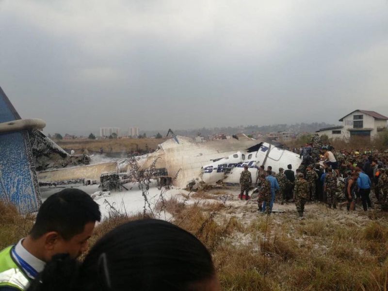 Nepal: Airplane crashes near Kathmandu Airport; 38 dead