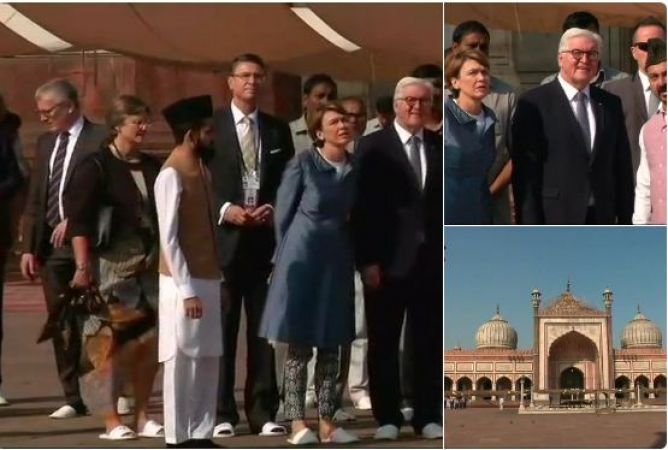 German President Steinmeier visits Jama Masjid
