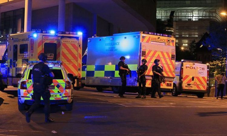 Blast in England's Manchester on Monday night