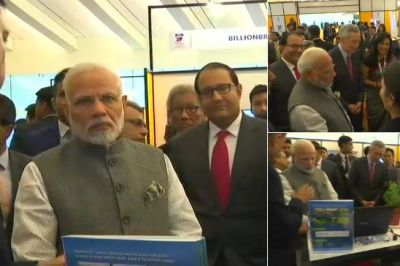 PM Modi visits India-Singapore innovation exhibition