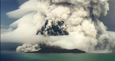 Tonga's Volcanic Outburst Sets Record-breaking Ocean Flows in Motion