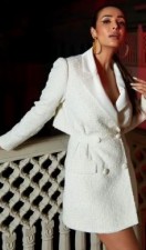 Malaika Arora wore a short white Blazer of 38K for her latest photoshoot