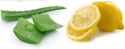 Aloe Vera and lemon will brighten your face color