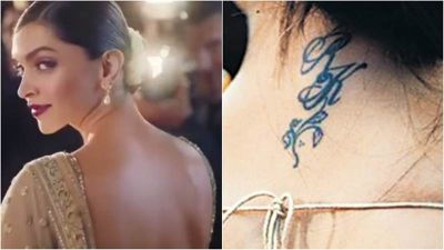 Did Deepika hurt her neck or hiding ’RK’ Tattoo