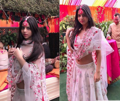 In pics! Suhana Khan looks lovely in her floral lehenga