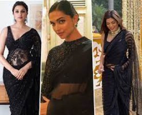 You can wear such a black saree to a party