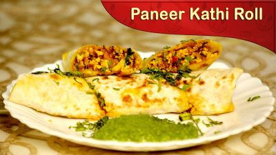 No more need to waste leftover Chapati because you can make Paneer Kathi Roll with it