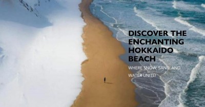 Discover the Enchanting Hokkaido Beach: Where Snow, Sand, and Water Unite!