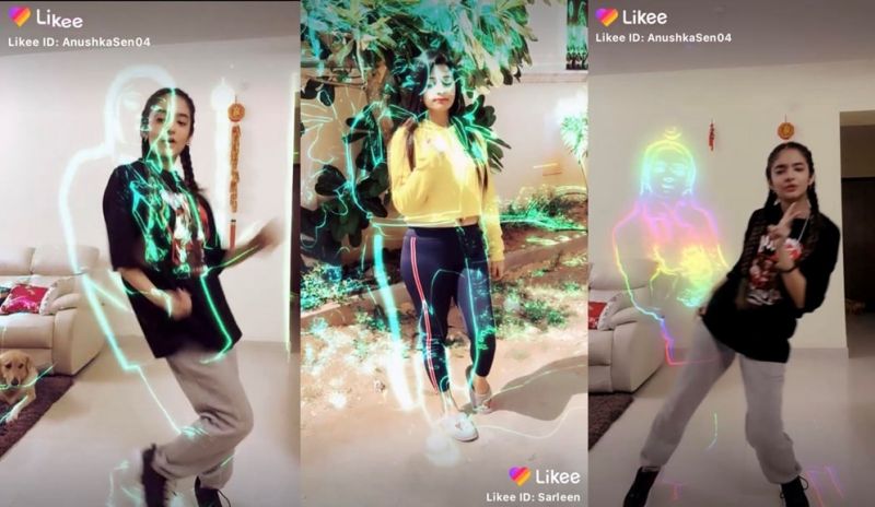#Dancewithlight trends as Likee unveils new neon  light Magic Stickers