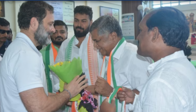 Karnataka elections: Shettar, who left BJP and joined Congress, welcomed Rahul Gandhi at the airport