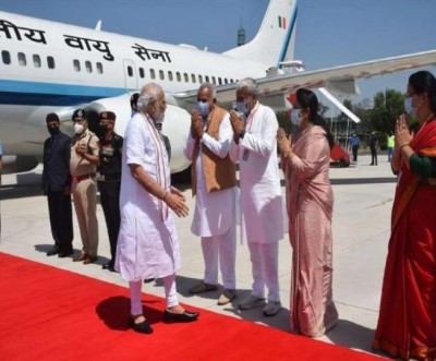 PM Modi arrived in J&K, slogans of 'Har-Har Modi, Ghar-Ghar Modi' echoed