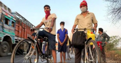 There is no ration nor money, laborers set out from Mumbai to Gorakhpur on cycle