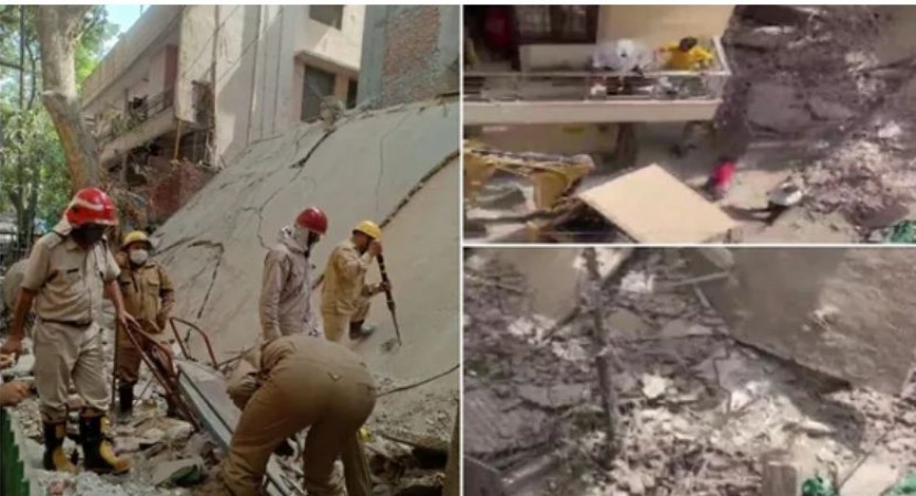 3-storey building collapses in Delhi, 5 labourers buried in debris, NDRF pulls out one safely