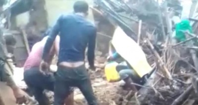 Raw house collapses due to highest rainfall, entire family dead!