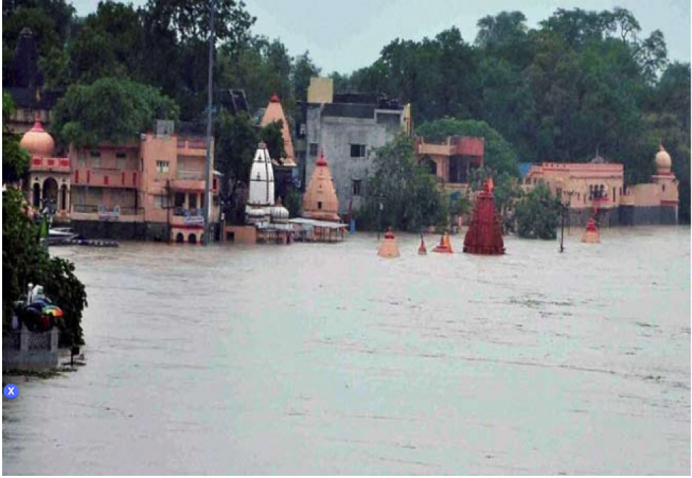 Shipra River wreak havoc in Ujjain, several temples submerged