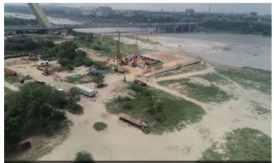 Construction of huge bridge on Yamuna river starts
