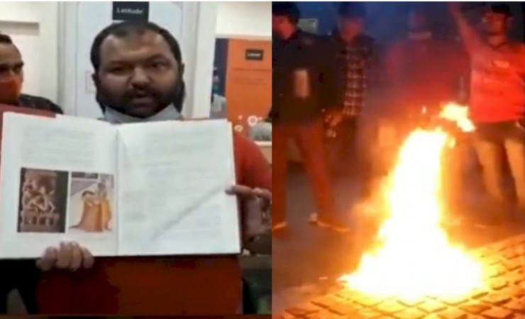 Bajrang Dal members burn copy of Kama Sutra in Ahmedabad