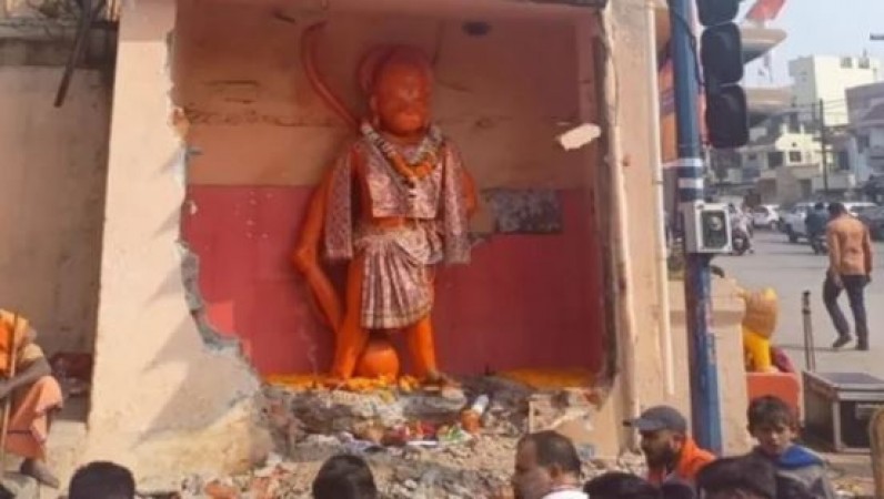 Officials reached Hanuman temple with bulldozers and then...