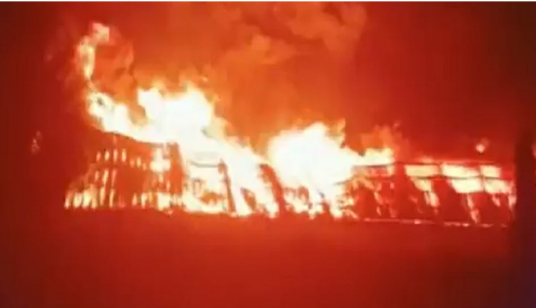 Massive fire in Rajasthan's electronic showroom, goods burnt to ashes