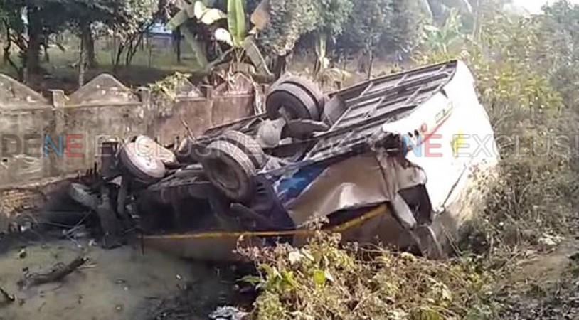 Road accident: 7 passengers killed after bus overturns, family members created chaos
