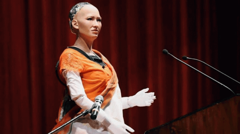 The world's first humanite robot Sophia came to BHU, answered every question of students