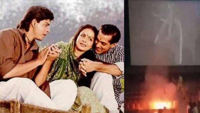 सिनेमाघर में सलमान-शाहरुख की फिल्म देखते-देखते दर्शकों ने फोड़े पटाखे, लग गई भयंकर आग