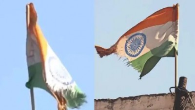 पंजाब में खालिस्तानियों के उत्पात के बाद अब 'तिरंगे' का अपमान, सरकारी दफ्तर पर कटा-फटा राष्ट्रीय ध्वज