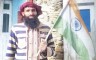 Terrorist Sher Khan hoists the national flag in Jammu and Kashmir
