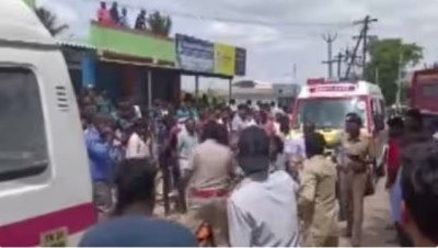 तमिलनाडु: पटाखा फैक्ट्री में भीषण ब्लास्ट, 8 लोगों की मौके पर मौत, कई मलबे में दबे, बगल में स्थित होटल ढहा