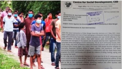 114 SC-ST professors wrote to the President on violence Post-election Bengal violence; says '11000 people became homeless'