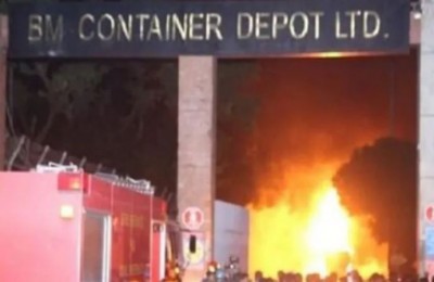 Major incident in Bangladesh's Chittagong, fire breaks out in container depot