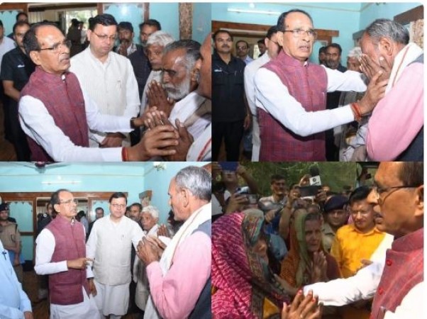 Uttarkashi: CM Dhami and Shivraj Singh Chouhan meet the kin of deceased of bus accident