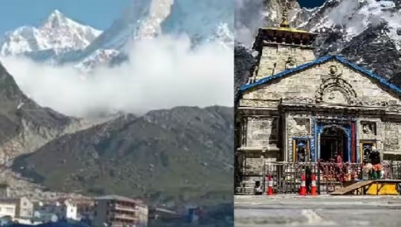 केदारनाथ मंदिर के पीछे भरभराकर गिरे बर्फ के पहाड़, इंटरनेट पर वायरल हुआ VIDEO