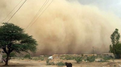 The dust storm coming from Pakistan turned towards India