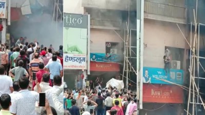 छत्तीसगढ़ में हुआ दिल दहला देने वाला अग्निकांड, जलती बिल्डिंग से कूदकर लोगों ने बचाई जान