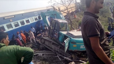 Railway accident: Train collided with JCB, engine failure