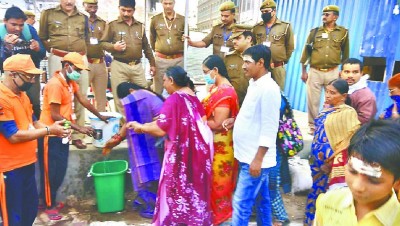 Devotees have to wash hands before entering temples